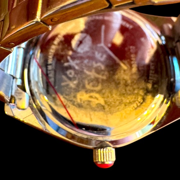 Betsey Johnson Silvertone Ladies Rhinestone / Crystal Encrusted Watch - Picture 5 of 8